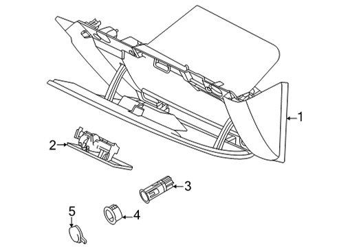 2021 Ford E-350 Super Duty Glove Box Diagram