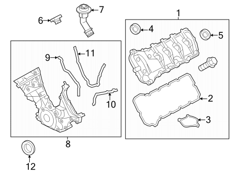 2024 Ford Mustang Front Seal Diagram for GK2Z-6700-A