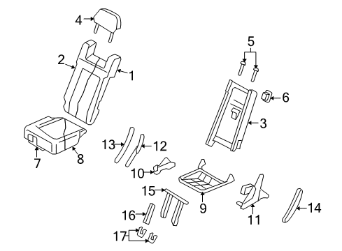 2009 Lincoln Navigator Support, Rear Passenger Side Diagram for GL1Z-78613E52-A