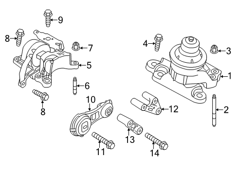 2017 Ford Explorer Engine & Trans Mounting Diagram 2 - Thumbnail