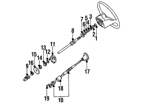 1992 Ford Bronco Stone Guard, Lower Diagram for E5TZ-3F540-C