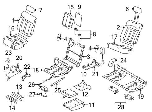 2013 Ford F-150 Rear Seat Components Diagram 3 - Thumbnail