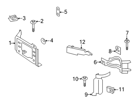 2018 Ford F-250 Super Duty Front Bumper & Components Diagram 2 - Thumbnail