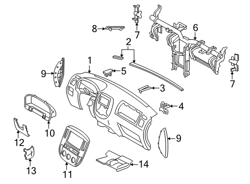 2006 Mercury Mariner Instrument Panel Diagram