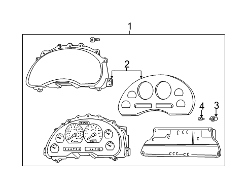 1999 Ford Mustang Instrument Cluster Diagram for XR3Z-10849-AB
