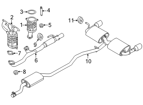 2014 Ford Edge Exhaust Components Diagram 2 - Thumbnail