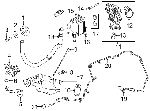 2016 Lincoln MKX Engine Parts & Mounts, Timing, Lubrication System Diagram 2 - Thumbnail