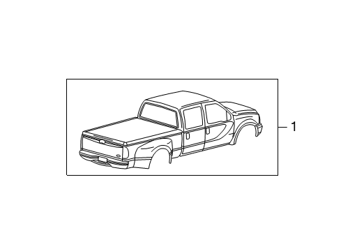 2003 Ford F-350 Super Duty Stripe Tape Diagram 1 - Thumbnail