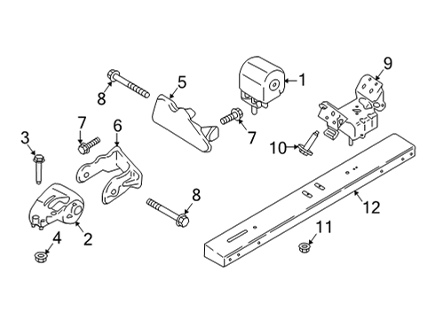 2022 Ford F-150 Engine & Trans Mounting Diagram 2 - Thumbnail
