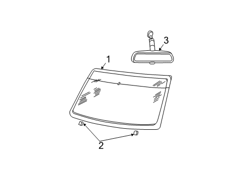 2002 Ford Explorer Windshield Glass Diagram