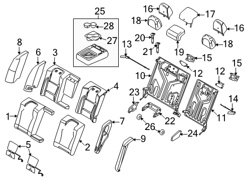 2012 Ford Taurus Seat Heat Switch, Passenger Side Diagram for 8A5Z-14D694-AA
