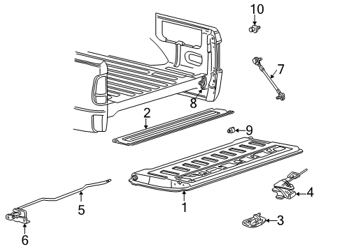2002 Ford F-150 Tail Gate, Body Diagram 1 - Thumbnail