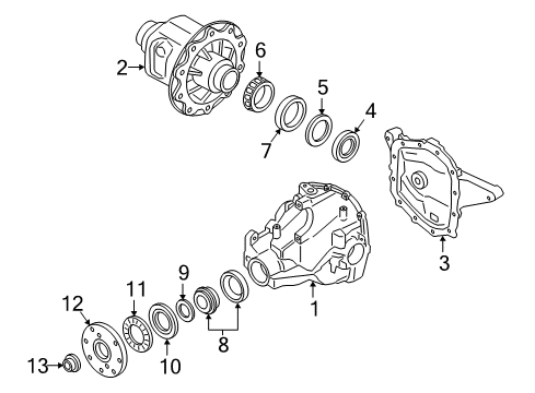 2020 Ford Expedition Carrier & Components - Rear Diagram 1 - Thumbnail