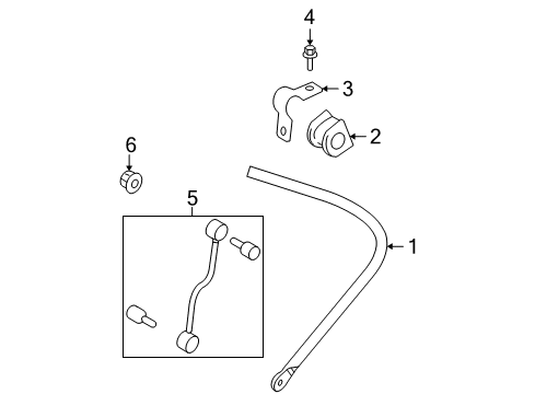 2009 Ford F-350 Super Duty Rear Suspension Components, Stabilizer Bar Diagram 3 - Thumbnail