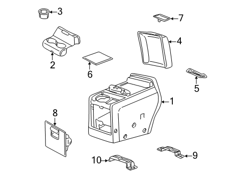 2005 Lincoln Navigator Rear Console Diagram
