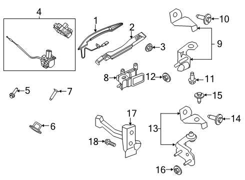 2021 Lincoln Aviator Handle, Outside, Driver Side Diagram for LC5Z-5426605-AKPTM