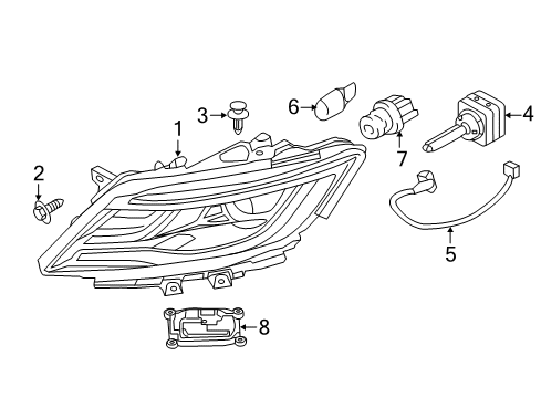 2016 Lincoln MKC Bulbs Diagram