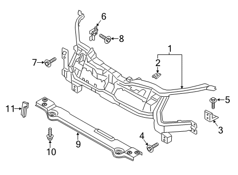 2017 Ford Transit-150 Radiator Support Diagram