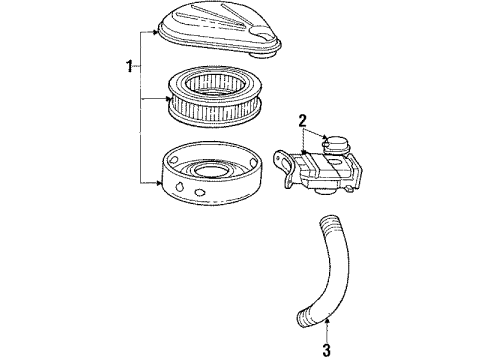 1985 Ford Bronco Air Inlet Diagram 1 - Thumbnail