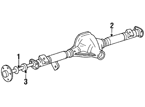 1986 Mercury Capri Rear Suspension, Control Arm Diagram 1 - Thumbnail