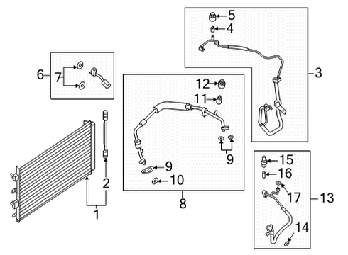2022 Ford Maverick A/C Condenser Diagram 1 - Thumbnail