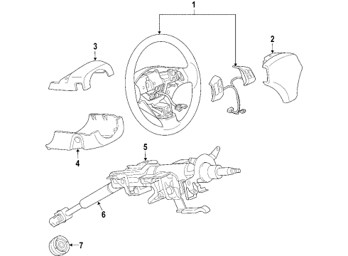 2008 Mercury Milan Steering Column & Wheel, Steering Gear & Linkage Diagram 1 - Thumbnail