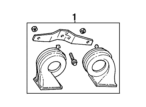 2002 Lincoln Continental Horn Diagram for XF3Z-13832-AA