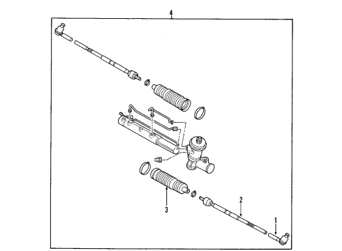 2007 Mercury Mariner P/S Pump & Hoses, Steering Gear & Linkage Diagram 1 - Thumbnail