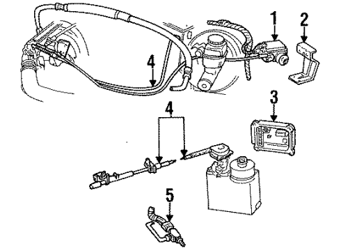 1994 Ford F-150 Cruise Servo Diagram for F8UZ-9C735-AA