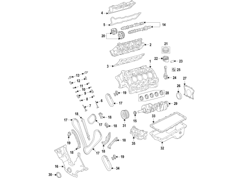2021 Ford F-150 Timing Chain Diagram for ML3Z-6268-C