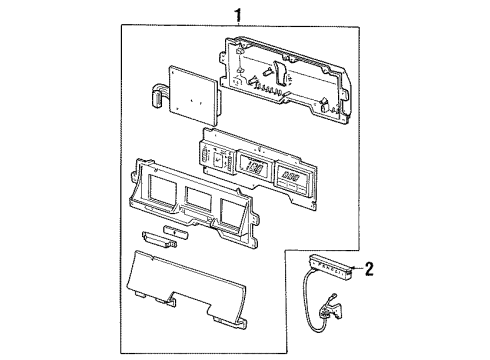 1995 Ford Crown Victoria Cluster Diagram for F5AZ-10849-B