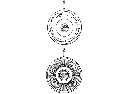 1995 Mercury Grand Marquis Wheel Cover Diagram for F6MZ-1130-AA