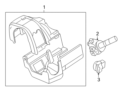 2003 Lincoln Aviator Shroud Assembly Diagram for 3C5Z-3530-BAB