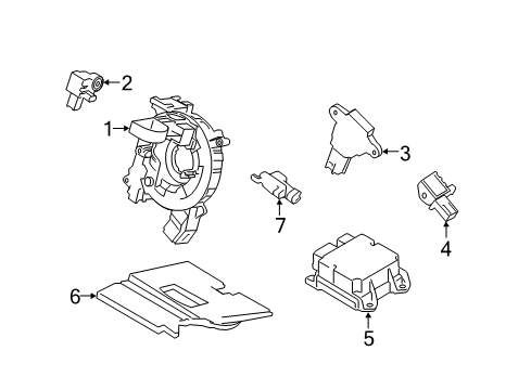 2015 Ford Mustang Side Impact Inflator Module, Front Passenger Side Diagram for FR3Z-63611D10-C