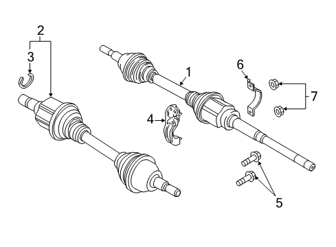 2017 Lincoln MKX Drive Axles - Front Diagram 2 - Thumbnail