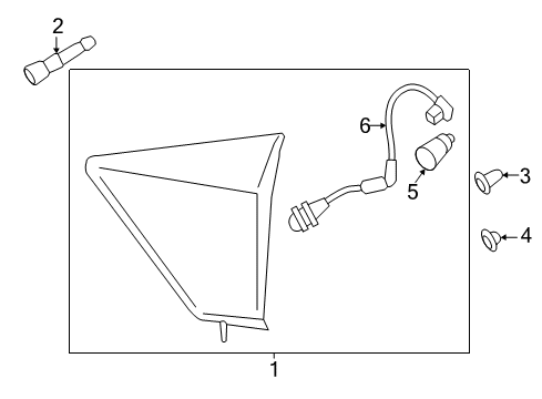 2019 Ford Escape Socket & Wire, Rear Diagram for HJ5Z-13410-A