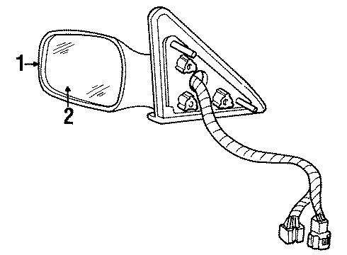 1998 Lincoln Town Car Outside Mirrors Diagram