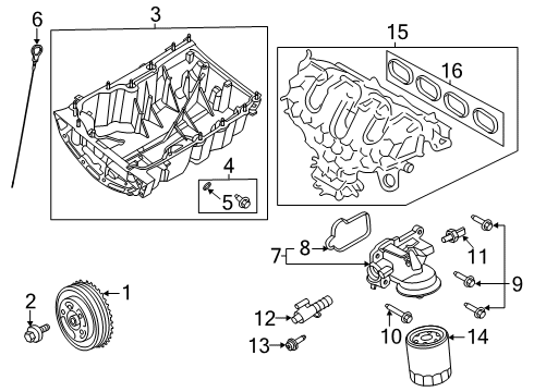 2021 Ford Escape Front Mount Diagram for LX6Z-6038-A
