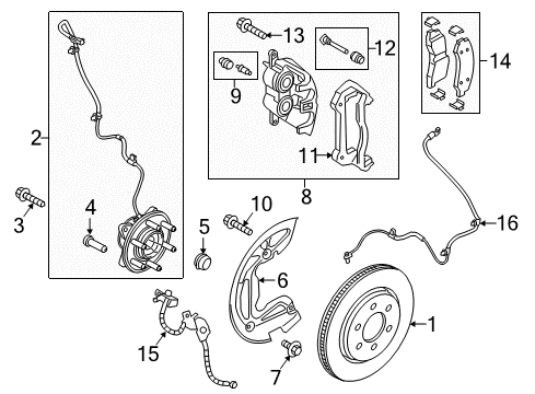 2015 Ford F-150 Front Brakes Diagram