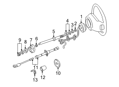 2000 Ford Expedition Shaft & Internal Components Diagram