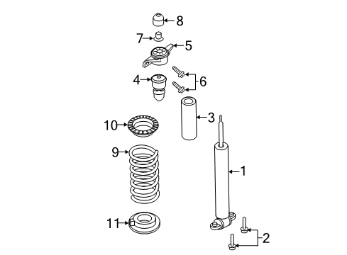 2019 Ford Fusion Shocks & Components - Rear Diagram 1 - Thumbnail