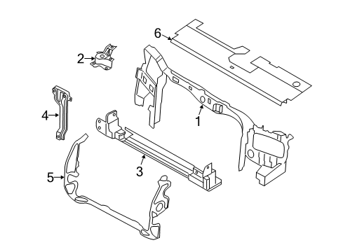 2012 Ford Escape Radiator Support Diagram 2 - Thumbnail