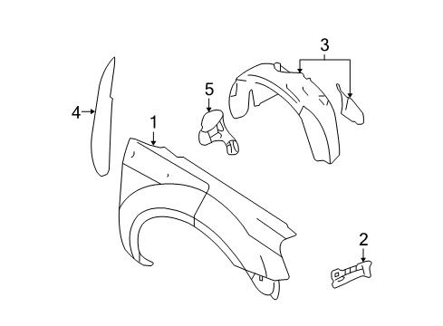 2006 Ford Five Hundred Fender & Components Diagram