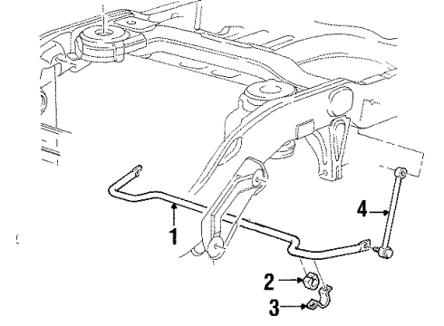 2002 Lincoln Navigator Stabilizer Bar, Rear Diagram for 2L1Z-5A772-BA