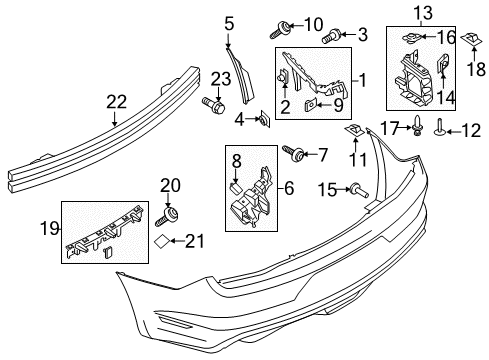 2016 Ford Mustang Mount Bracket, Rear Outer Passenger Side Diagram for FR3Z-17D942-A