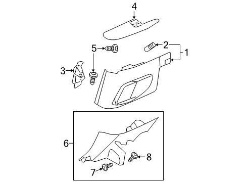 2008 Ford Mustang Interior Trim - Quarter Panels Diagram 1 - Thumbnail