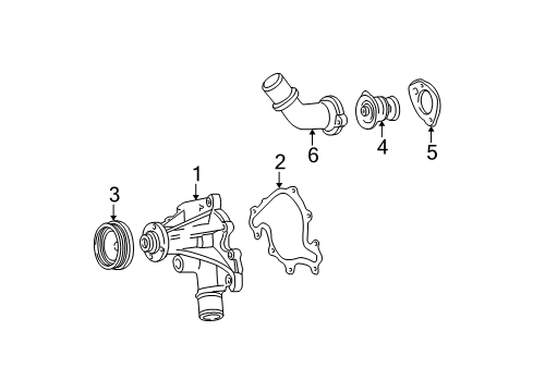 1997 Ford F-150 Pulley Diagram for 5L3Z-8509-AA