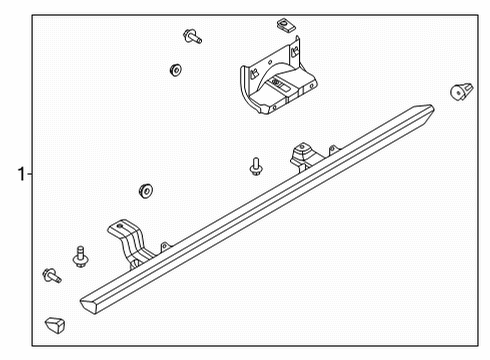 2021 Ford Bronco Running Board Diagram 1 - Thumbnail