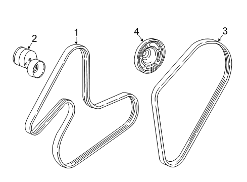 2002 Mercury Sable Belts & Pulleys, Maintenance Diagram 1 - Thumbnail