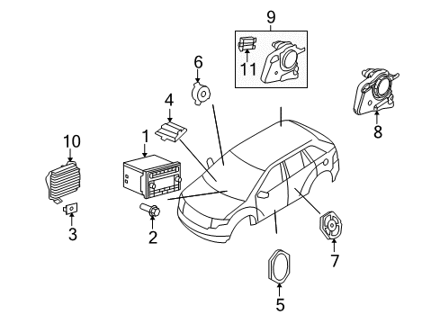 2009 Lincoln MKX Sound System Diagram